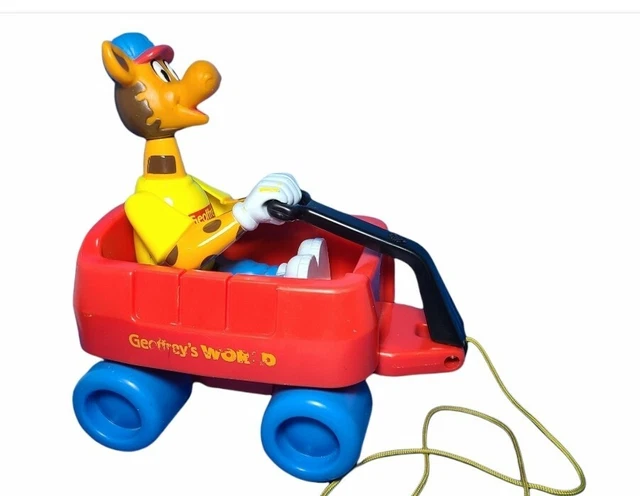 TOYS R US TRU Geoffrey Jirafa Mascota Rojo Carro 1997 Ni os Pull