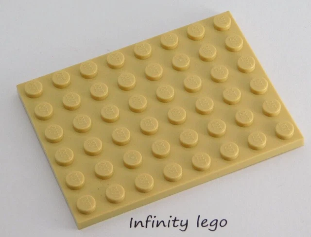 8 LEGO Tan / Beige Plate Base Board 6 x 8 (3036) - 8 Pieces