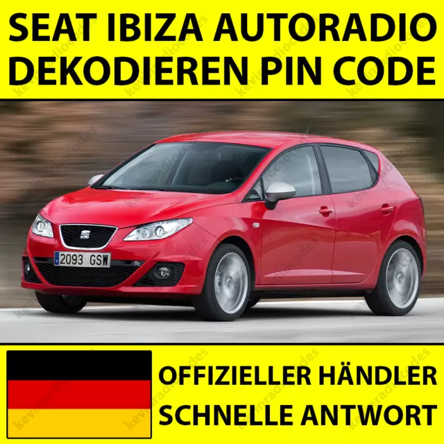 ✅Seat Ibiza Radio Dekodieren Pin Code Rns 510 Mfd Alana Ulsecd Alle Modelle✅