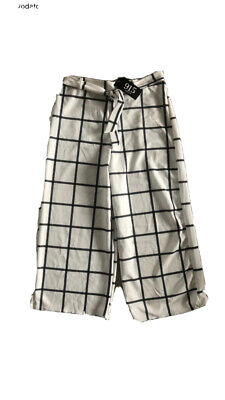 Girls “New Look“ 915 Range Culottes Trousers White Check  Age 9 BNWT RRP £18
