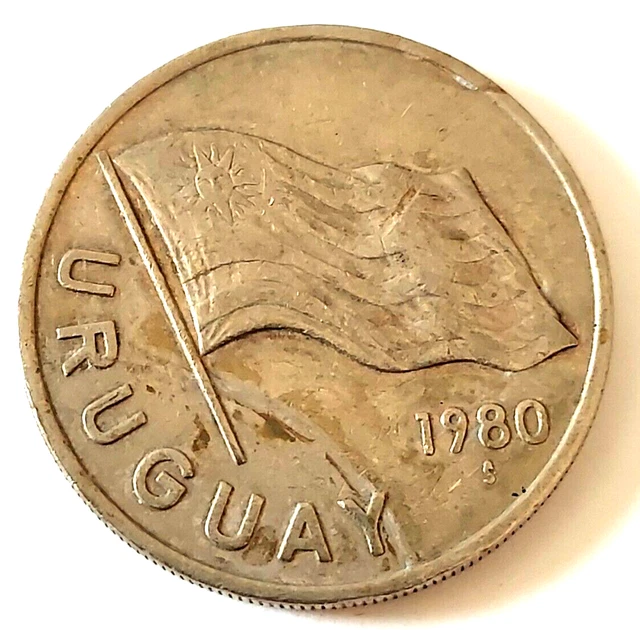 1980 Uruguay 5  Pesos Coin