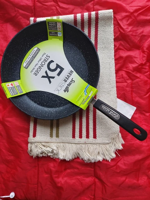 Scoville Neverstick 20 cm Wok - Rivestito antiaderente, padella per friggere, antigraffio,