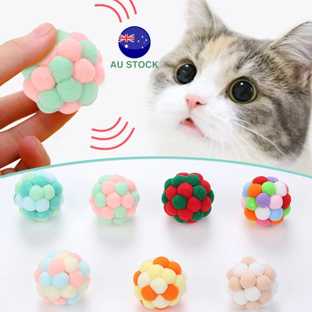 Cat Interactive Toy Bell Sound Balls Plush Cat Teaser Toy Pet Interactive Toy
