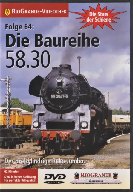 DVD Rio Grande Die Baureihe 58.30! Reko G 12 Dampflok DR Stars der Schiene 6364