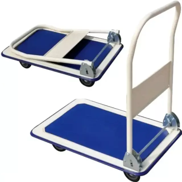 Heavy Duty 150kg Folding Platform Trolley Hand Truck Cart Sack Flat Bed Pulley