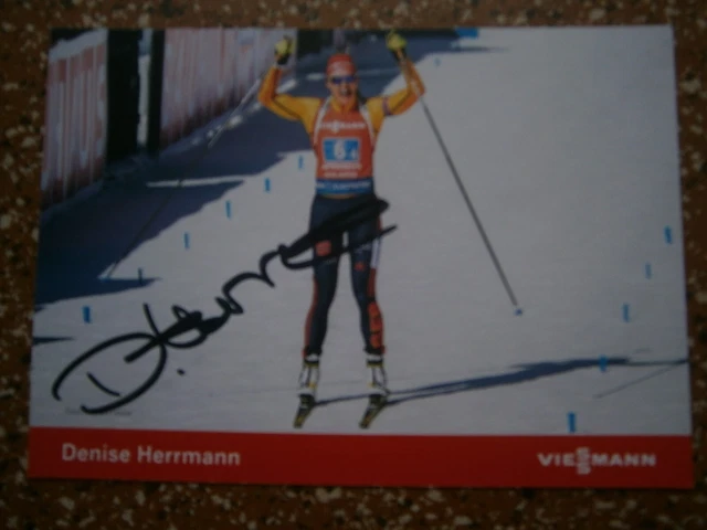 Wintersport - unterschriebenes Bildautogramm - Denise Herrmann Wick - Biathlon