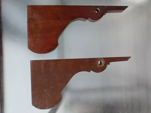 Antique Victorian Walnut Shelf Brackets Corbels Supports 12 1/2 X 6 Ca. 1880