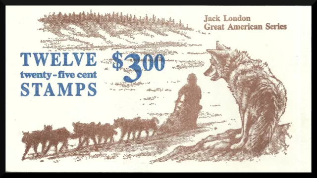 BK152, the $3.00 Jack London Booklet from 1988 with Scott 2197