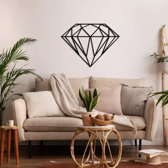 Geometric Diamond Metal Wall Art, Wall Decor, Wall Hangings, Large Wall Art