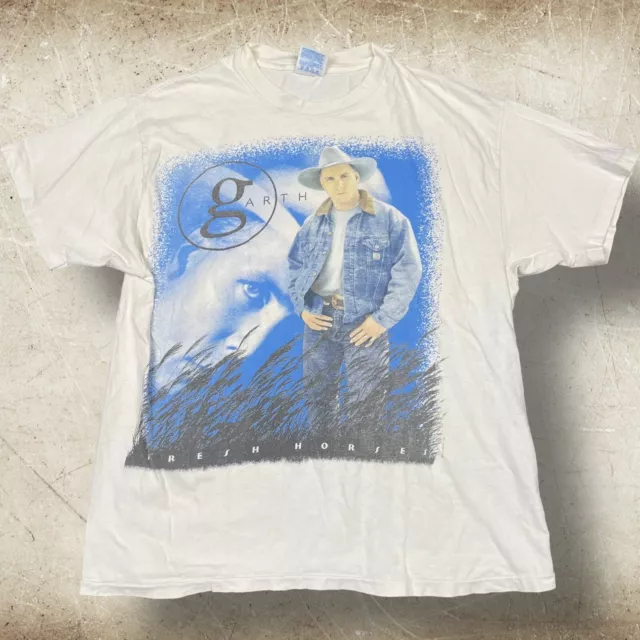 VINTAGE 1996 GARTH Brooks Fresh Horses Tour Shirt Adult Large