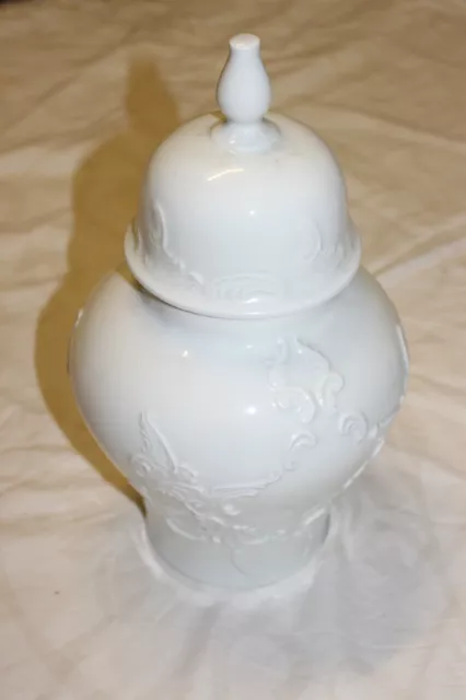 Royal Prozellan Vase mit Deckel Gedenkurne Keramik Neu Urne 35cm weiß