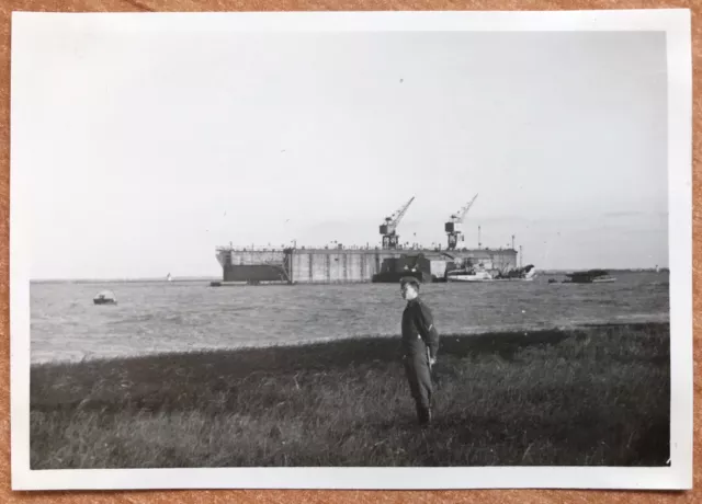 Dock Anlagen Garonne Bordeaux Frankreich 1940 II. WW 2. WK  Photo Bild Foto