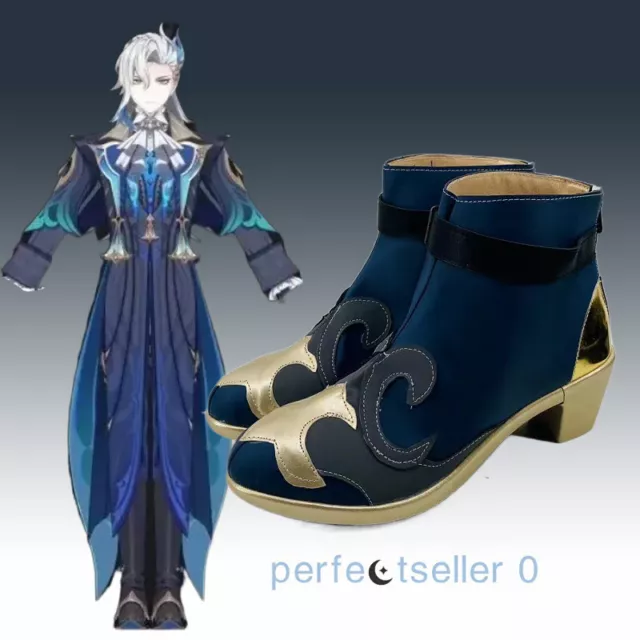 Anime Genshin Impact Neuvillette scarpe cosplay tacchi alti stivali di Halloween regali