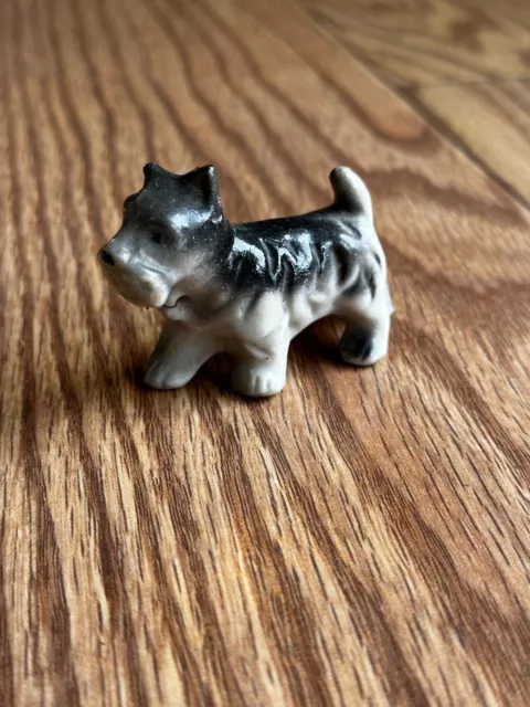 Scottie Dog Scottish Terrier Figurine Ceramic Made in Japan Vintage 3.5"