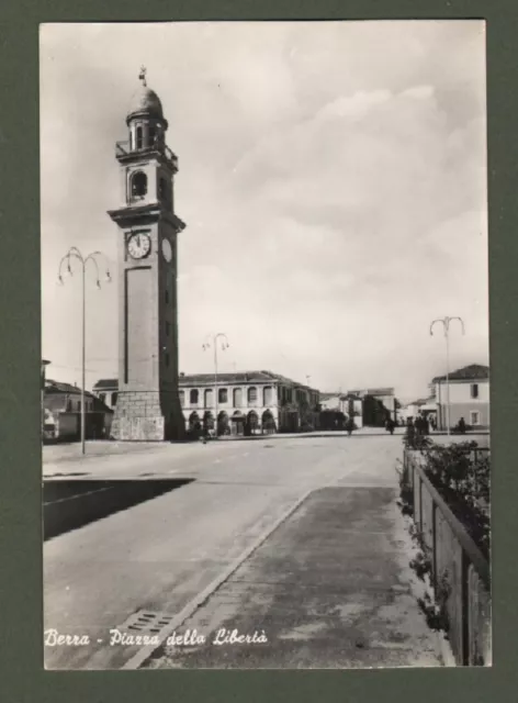 BERRA, Ferrara. Piazza Libertà. Cartolina d'epoca circa 1960