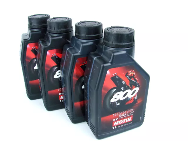 Motul 800 2T Factory Line Road Racing 4x 1Liter 2-Takt Motorradöl Öl Motoröl