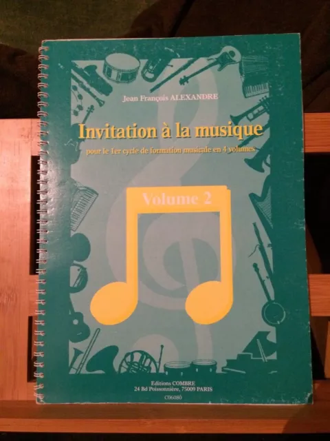 Jean-François Alexandre Invitation à la musique vol. 2 formation musicale Combre