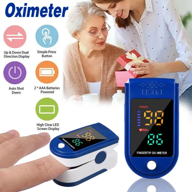 Professional Finger Pulse Oximeter Blood Oxygen Saturation Monitor Heart Rate AU