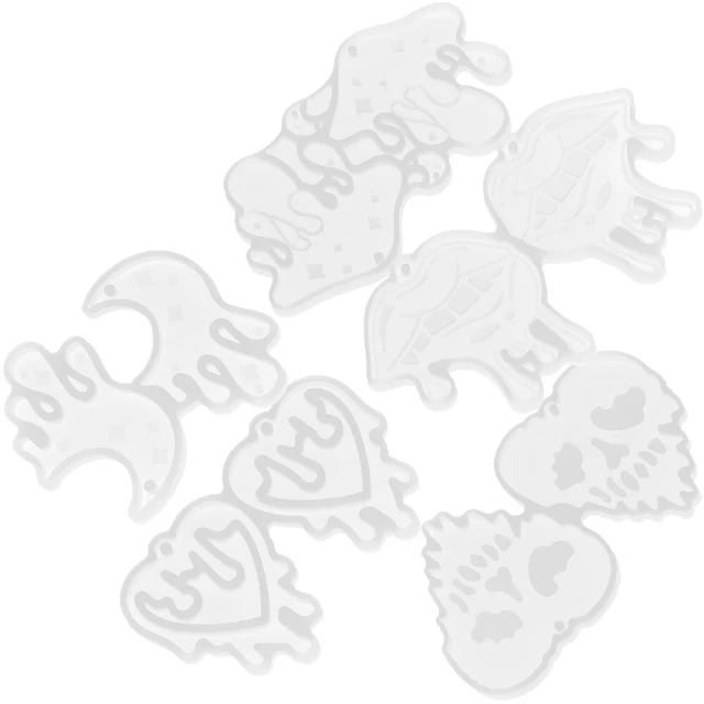 Pendientes de plástico para corazón troquelado cráneo moldes de arcilla pendientes de cerámica