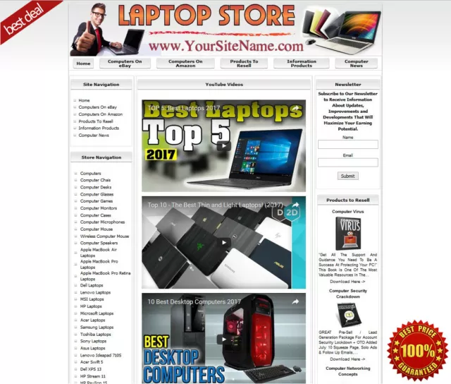 Fully Stocked Computer Make Money Affiliate Online Business Website For Sale!