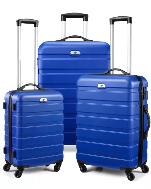 20" 24" 28" 3 Piece Luggage Sets Hardside Suitcase Sets with Wheels TSA Lock