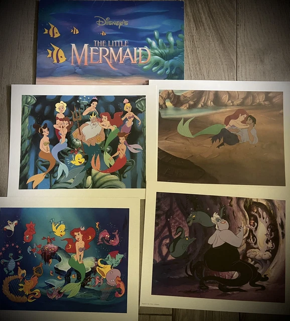 Disney’s The Little Mermaid Exclusive Lithograph Portfolio Set of 4. 11x14