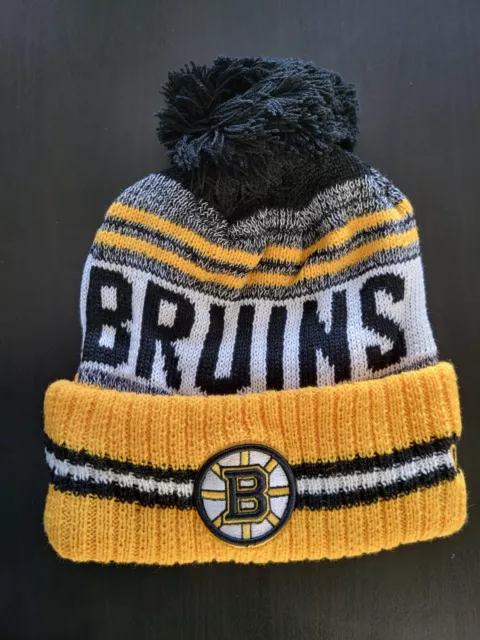 NHL Boston Bruins New Era Winter Soft Warm Knit Winter Beanie Pom Pom Hat