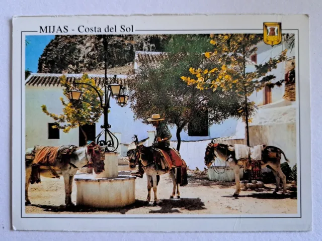CPM Espagne MIJAS Costa Del Sol Anier Et Anes a La Fontaines