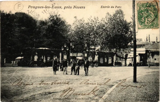 CPA POUGUES-les-EAUX near NEVERS-Entrance du Parc (420776)