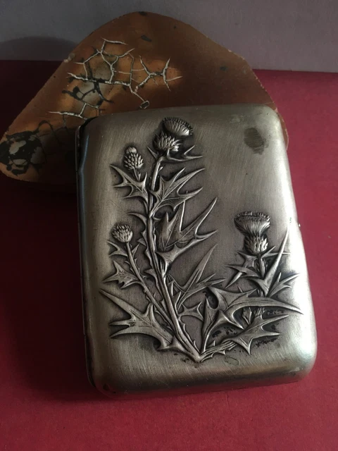 ANCIEN ETUI CIGARETTE Case Argente Art Nouveau Aux Chardons Ecole De Nancy EUR 55,00 - PicClick FR