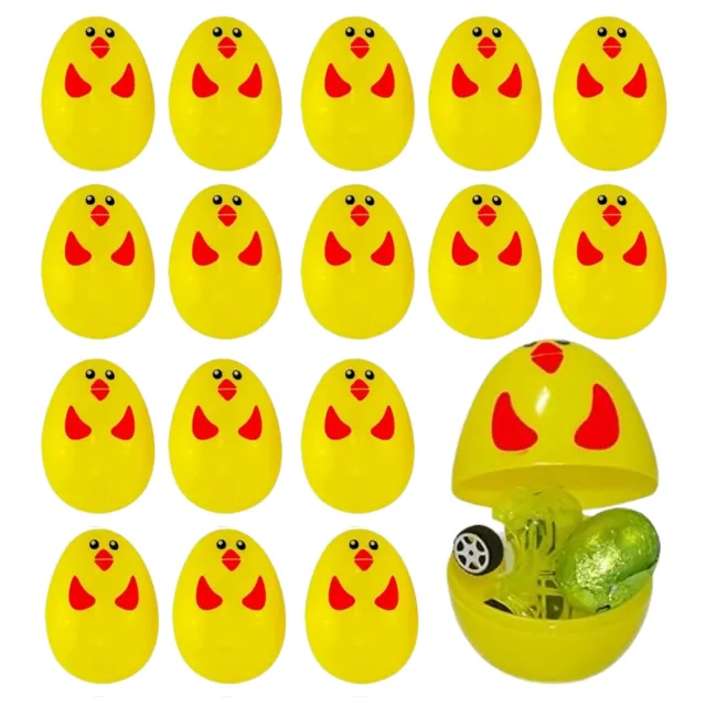 16pc Refillable Chick Easter Eggs for Easter Decoration Game fun Party Gifts