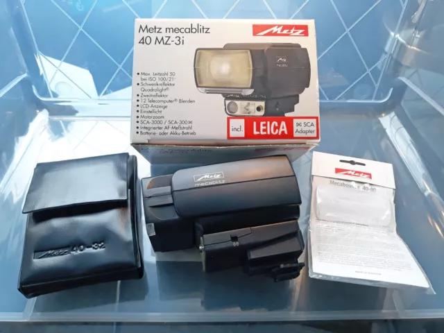 Metz Mecablitz flash 40 MZ-3i w/Leica adaptor