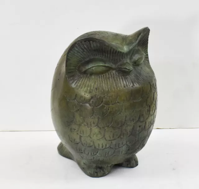 Owl of Wisdom Bronze statue sculpture - Goddess Athena symbol - Athens 2