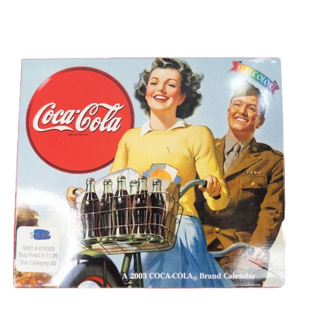 2003 Coca Cola Brand Calendar Full Color Vintage NIB