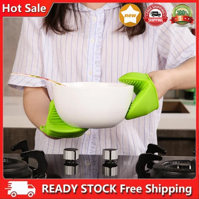Guanti da cucina Junerain, 2 pezzi guanti da forno antiscivolo in silicone resistenti al calore