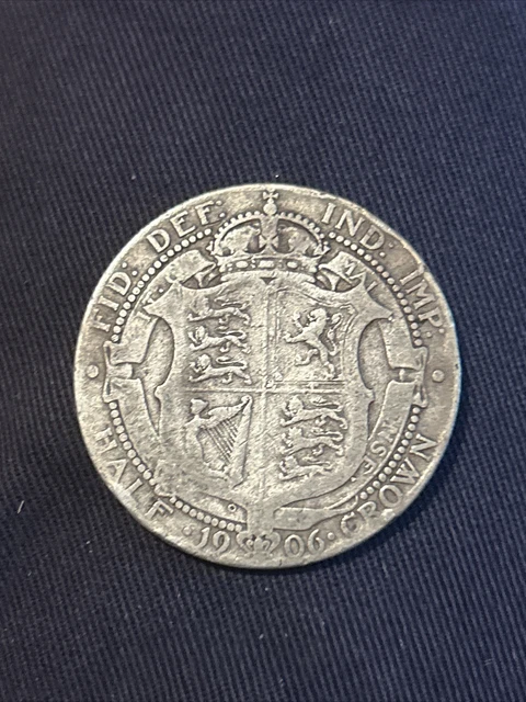 Edward Vii , Silver Half Crown , 1906  (15750)