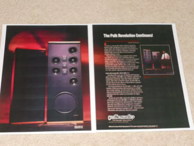 Polk SDA-SRS 2.3 Speaker Ad, 2 pg, 1985, Article, Frame it! BEAUTIFUL