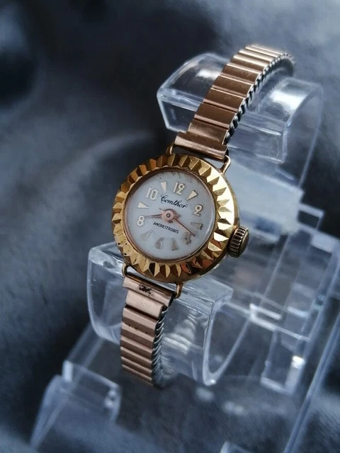 Montre Femme Ancienne Cupillard Rieme - Mécanique, Boîtier Et Bracelet Argenté, Cadran Argenté, Occasion