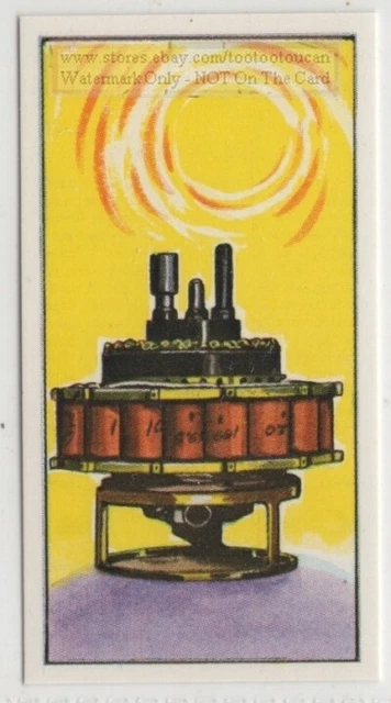 Early Space Satellite Solar Battery  Vintage Trade Ad Card