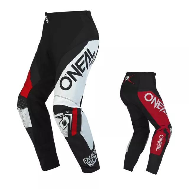 O'Neal Element V.23 Choquant Rouge Noir Traverser Pantalon Jersey MX Motocross 2