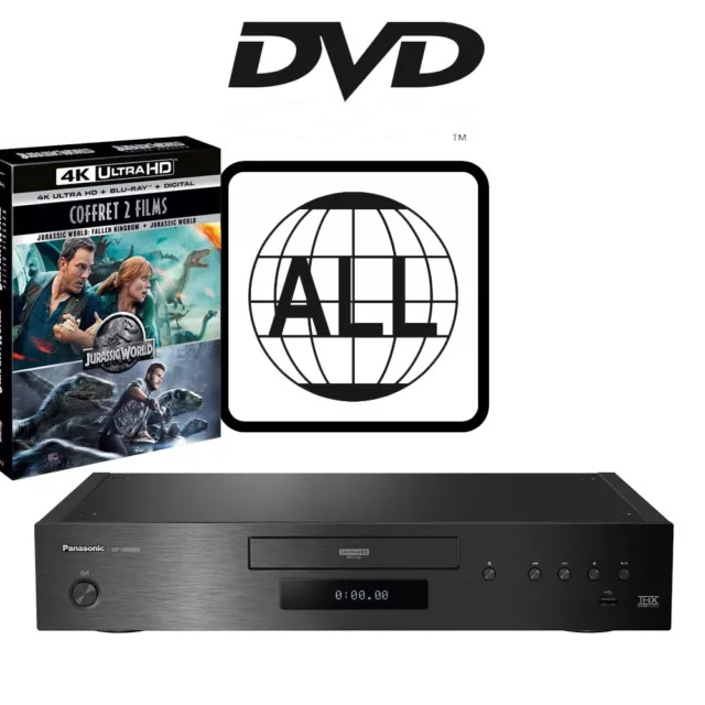 Panasonic Blu-ray Player DP-UB9000 DVD MultiRegion Jurassic World 2 Collection