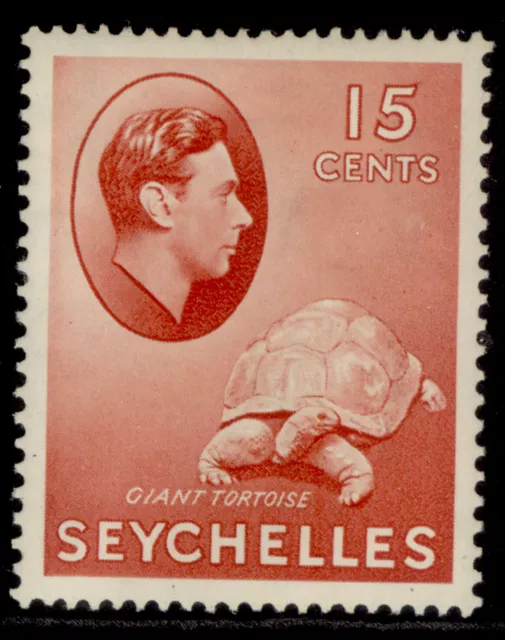 SEYCHELLES GVI SG139a, 15c brown-carmine, M MINT. Cat £30. CHALKY