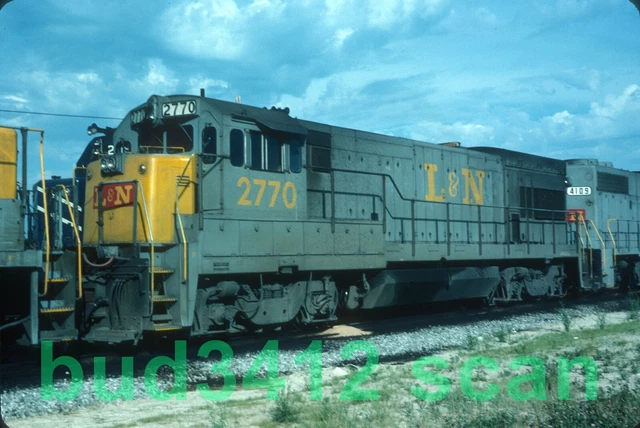 L&N Louisville & Nashville U23B #2770 at Dolton IL 1976 ORIGINAL Slide!
