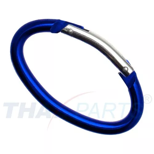 10 Stück Aluminium Karabinerhaken Oval 75 x 7mm Blau eloxiert Karabiner Haken