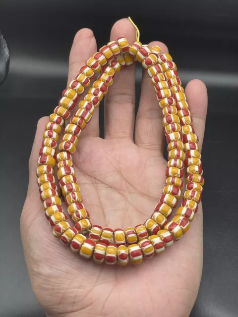 Genuine Ancient Roman Mosaic Gabri Glass Beads Necklace