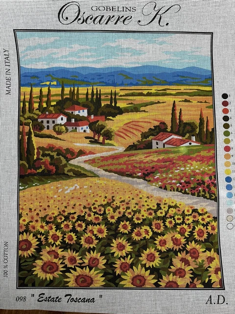 Lona con aguja 20x24 pulgadas estado lona toscana solamente