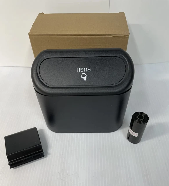 Mini Vehicle Auto Car Garbage Dust Case Holder Box Bin Trash Rubbish Can Black