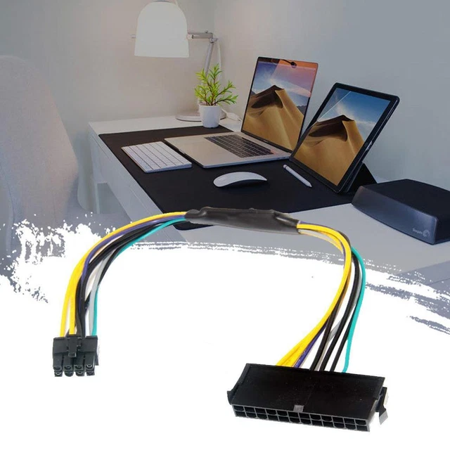 24 PIN TO 8 Pin ATX Power Supply Adapter Cable For DELL Optiplex PC7 7