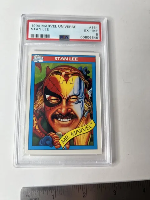 1990 Marvel Universe Trading Card #1361 Stan Lee PSA  Ex Mt 6 Mr.Marvel