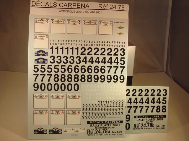 DECALS 1/18 PLAQUES RALLYE DU PORTUGAL 2001 - COLORADO 18300 DECALS 1/18 PLAQUES RALLYE DU PORTUGAL 2001 - COLORADO 18300